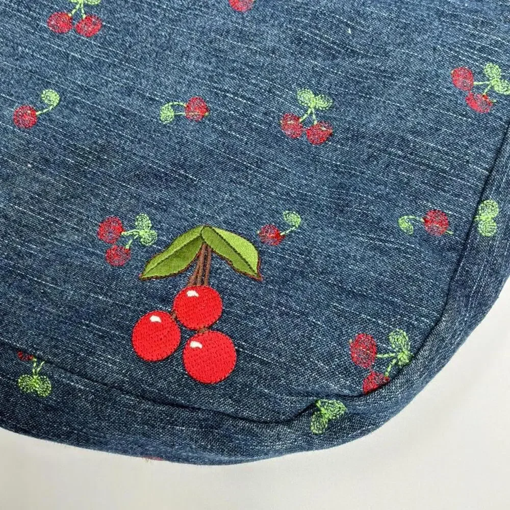 Cherry denim tote bag - Picture 3 of 6